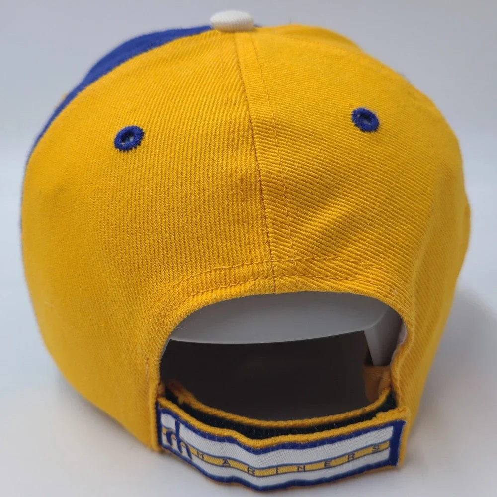 Kids Seattle Mariners Hat Adjustable 47 Brand Blue Yellow Cooperstown Trident